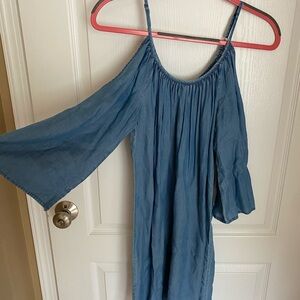 Karen Kane Light Blue Tencel Top